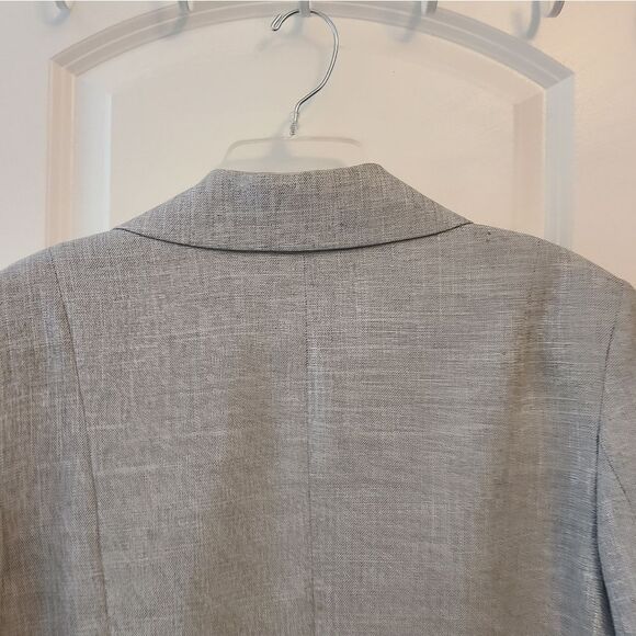 Isabella Suits Gray Blazer with Decorative Zippers - Picture 11 of 11